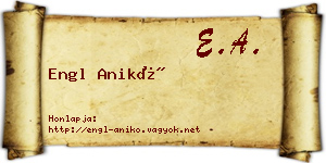 Engl Anikó névjegykártya